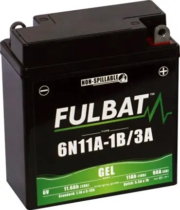 Akumulator FULBAT 6N11A-1B 6N11A-3A (Żelowy, bezobsługowy) Premium