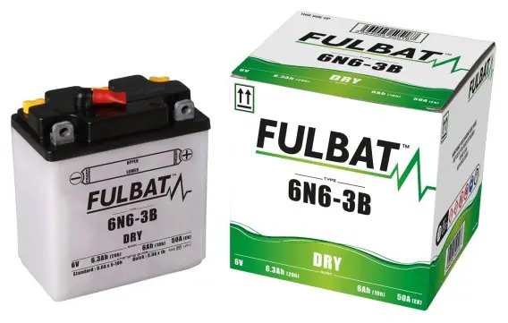 Akumulator FULBAT 6N6-3B (suchy, obsługowy, kwas w zestawie) Rabat