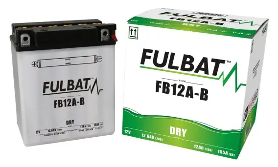 Akumulator FULBAT YB12A-B (suchy, obsługowy, kwas w zestawie) Wysoka jakość