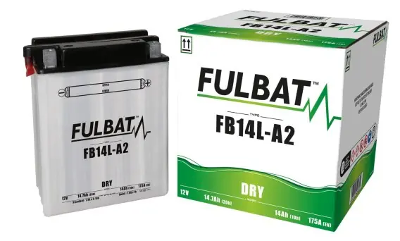 Akumulator FULBAT YB14L-A2 (12N14-3A) (suchy, obsługowy, kwas w zestawie) Ekspresowa dostawa