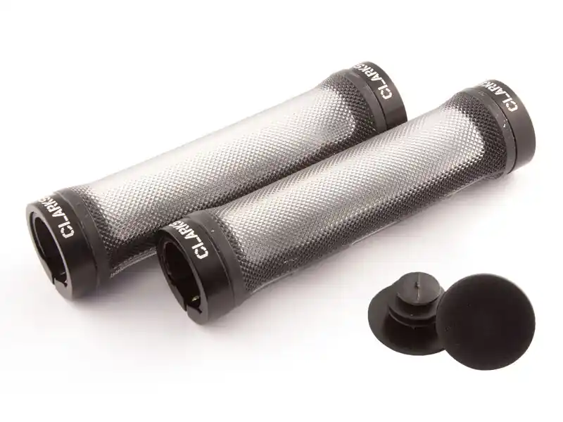 CLARK‘S CLO-309T LOCK-ON chwyty kierownicy 130mm czarno-przeźroczyste klamry aluminiowe Hit cenowy