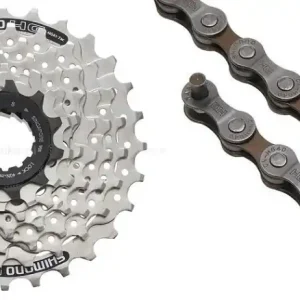 Łatwy zwrot SHIMANO CS HG41 ACERA kaseta rowerowa MTB 11/28 7 rzędowa + łańcuch CN HG40 7 rzędowy