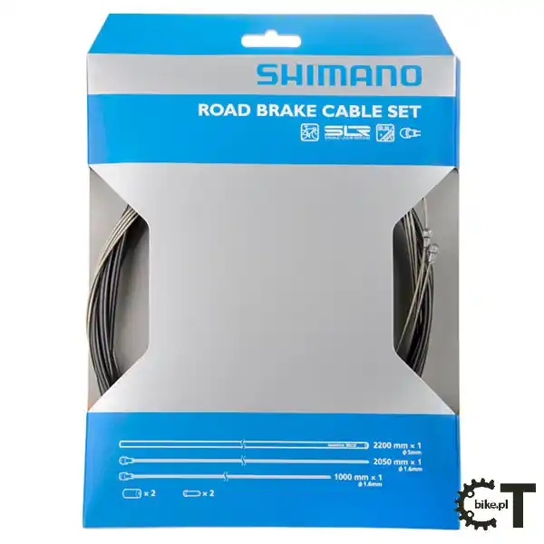 Hit cenowy SHIMANO zestaw linek i pancerzy hamulcowy szosowy nierdzewny czarny