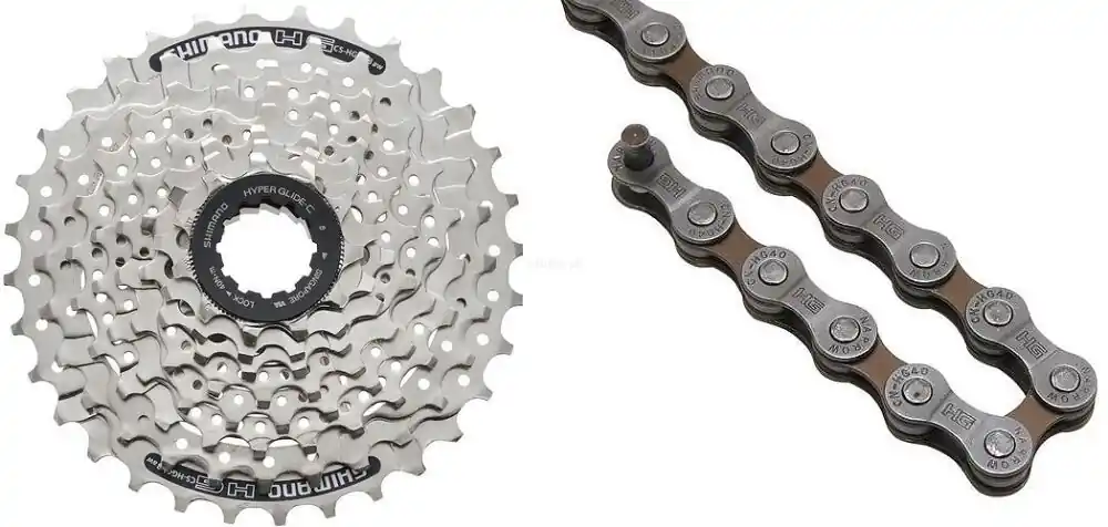 SHIMANO ACERA zestaw kaseta CS HG41 11/30 + łańcuch CN HG40 8 rzędowy Bezpieczna płatność