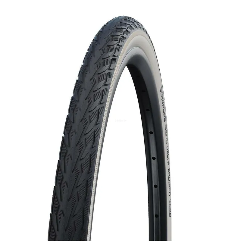 Okazja SCHWALBE Delta Cruiser Plus 700x28C 28x1.10 opona drutowa czarno-biała reflex