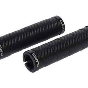 CLARK‘S CLO-215 LOCK-ON chwyty kierownicy 130mm z owijką szosową czarne klamry czarne aluminiowe Premium
