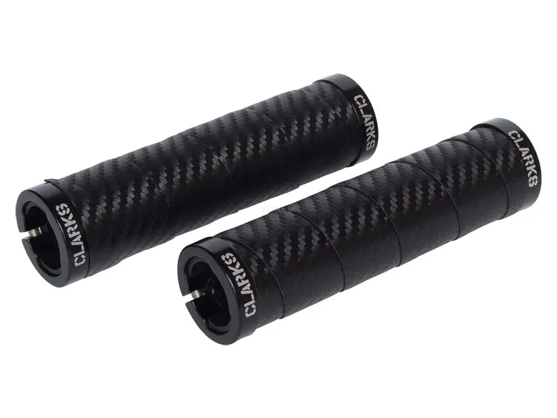 CLARK‘S CLO-215 LOCK-ON chwyty kierownicy 130mm z owijką szosową czarne klamry czarne aluminiowe Premium