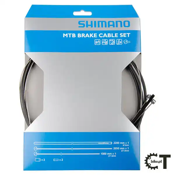 Ograniczona ilość SHIMANO zestaw linek i pancerzy hamulcowy szosowy MTB nierdzewny czarny