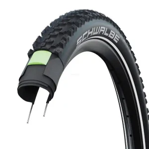 Wyprzedaż SCHWALBE Smart Sam Plus 28x1.85 opona drutowa czarna DD Green Guard Snake Skin reflex