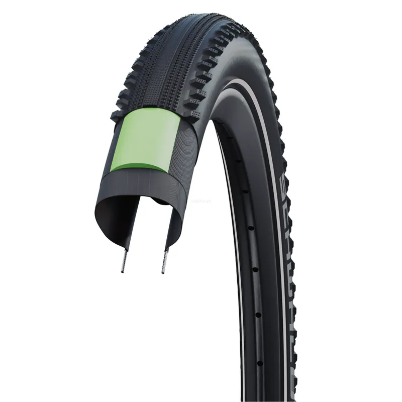 SCHWALBE Hurricane 27.5x2.00 DD GreenGuard Addix Reflex opona rowerowa drutowa czarna Wyprzedaż
