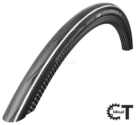 Oferta czasowa SCHWALBE DURANO HS 464 Performance Line 700x23C RG DC opona szosowa zwijana czarna białe paski