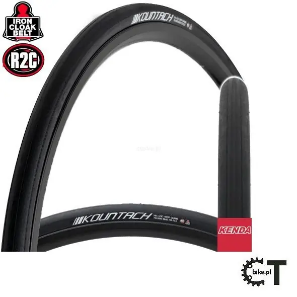 Taniej KENDA K1092 KOUNTACH 700x23C 120TPI opona rowerowa szosowa zwijana czarna
