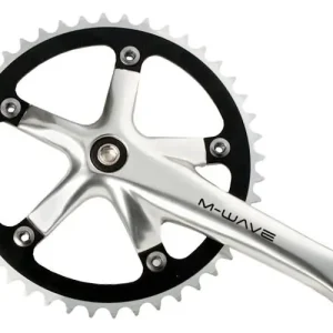 Niska cena M-WAVE MECHANIZM KORBOWY FIX BIKE ALU 46Z SREBNO-CZARNA