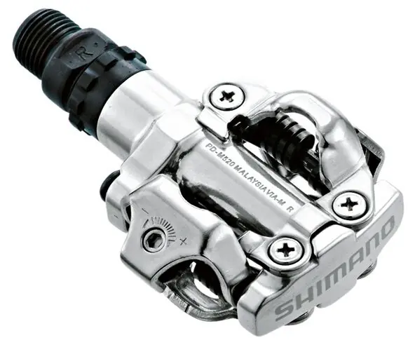 Tylko do końca tygodnia SHIMANO PD-M520 pedały rowerowe MTB SPD z blokami srebrne