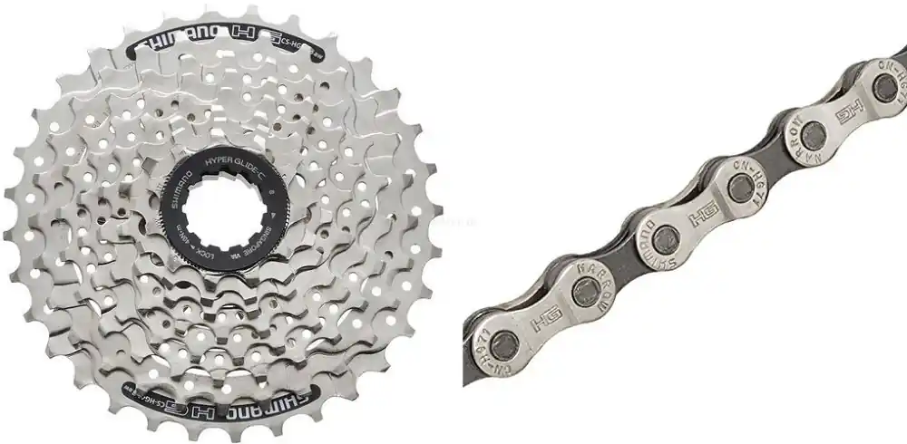 SHIMANO ACERA zestaw kaseta CS HG41 11/34 + łańcuch CN HG71 8 rzędowy Bezpieczna płatność