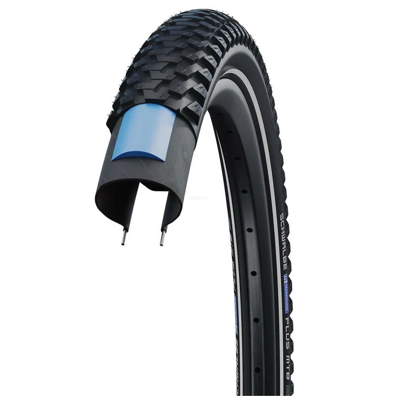 SCHWALBE MARATHON PLUS MTB 27.5x2.35 opona rowerowa drutowa czarna REFLEX Tani