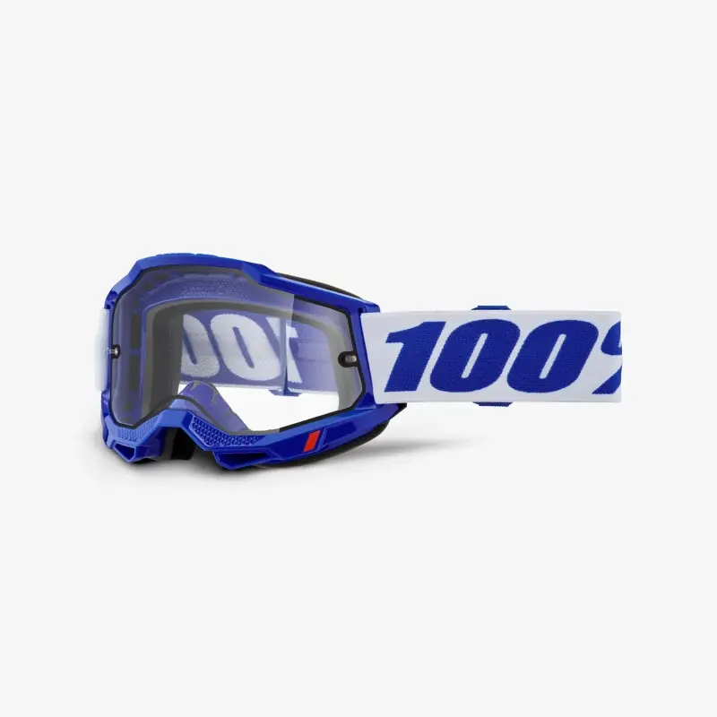 100 PROCENT GOGLE ACCURI 2 ENDURO MOTO BLUE - DUAL CLEAR LENS - KOLOR NIEBIESKI/BIAŁY SZYBKA PRZEŹROCZYSTA PODWÓJNA Zniżka
