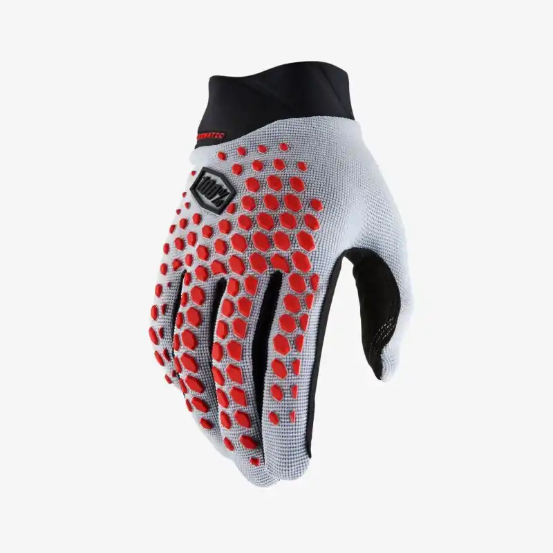 100 PROCENT RĘKAWICE CROSS/ENDURO/MTB GEOMATIC GLOVES GREY/RACER RED KOLOR SZARY/CZERWONY ROZMIAR XL Bezpieczne zakupy