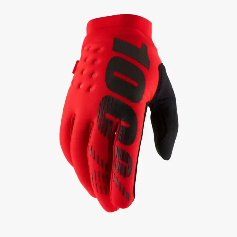 100 PROCENT RĘKAWICE CROSS/ENDURO BRISKER GLOVES RED KOLOR CZERWONY/CZARNY ROZMIAR L Premium