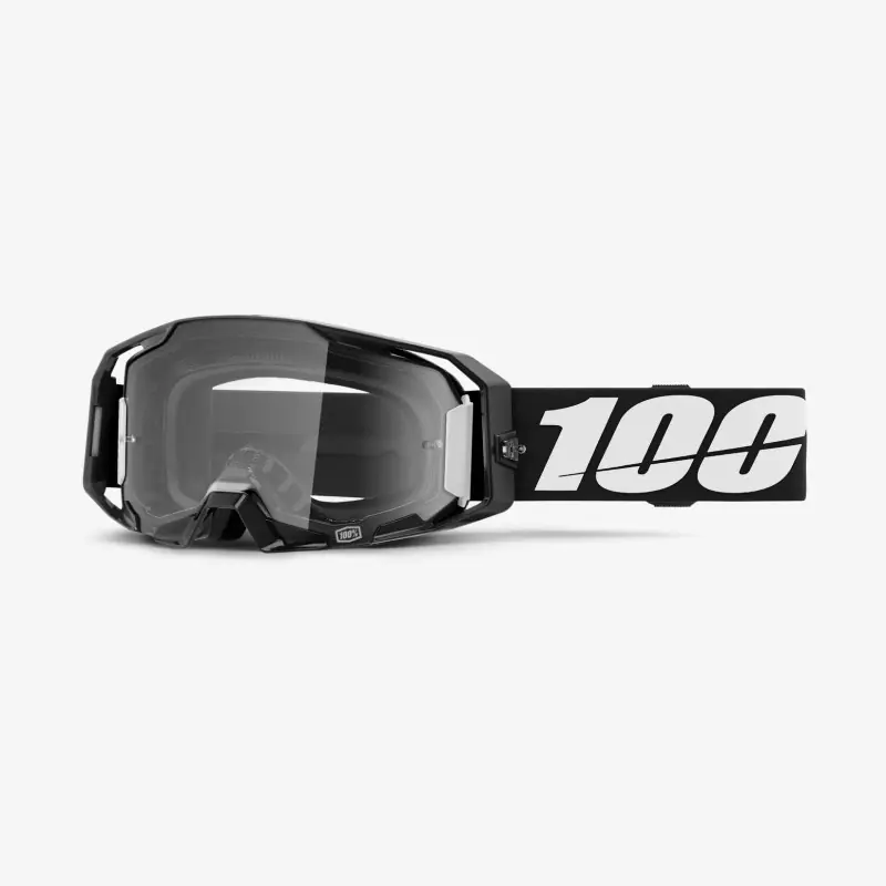 100 PROCENT GOGLE ARMATIC BLACK - CLEAR LENS - KOLOR CZARNY/BIAŁY SZYBA PRZEŹROCZYSTA Wyprzedaż
