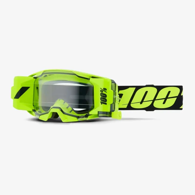 100 PROCENT GOGLE ARMATIC FORECAST ROLL-OFF NEON YELLOW - CLEAR LENS - KOLOR ŻÓŁTY FLUO/CZARNY SZYBA PRZEŹROCZYSTA Darmowy zwrot