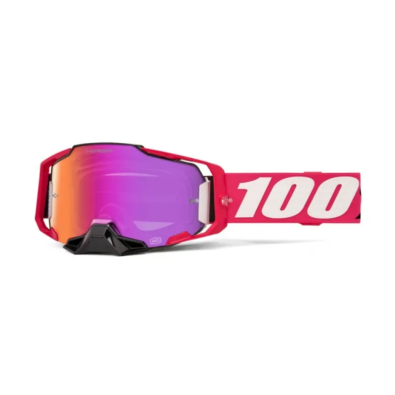 100 PROCENT GOGLE ARMEGA HIPER KLOUG - MIRROR DARK RED LENS - KOLOR RÓŻOWY/BIAŁY/CZARNY SZYBKA CZERWONE LUSTRO Szybka wysyłka