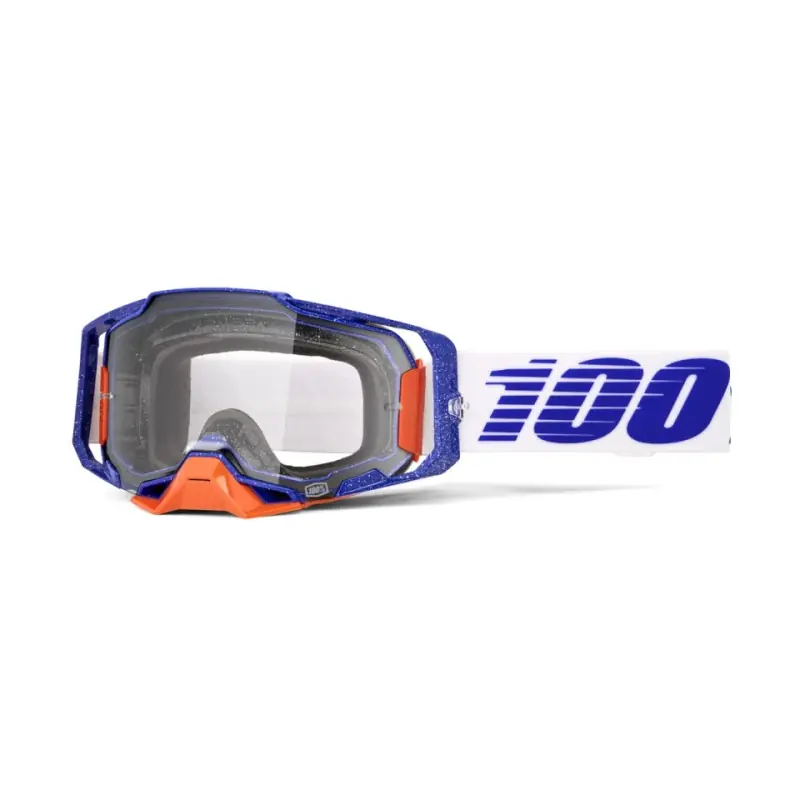 100 PROCENT GOGLE ARMEGA LAVINGAAD - CLEAR LENS - KOLOR NIEBIESKI/BIAŁY SZYBKA PRZEŹROCZYSTA Popularny