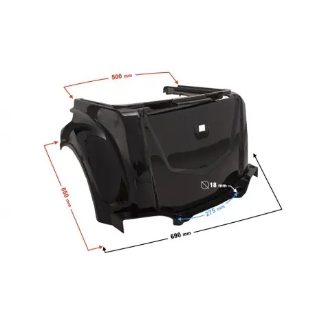 Obudowa Centralna Do Skutera Tres, Czarna Oferta czasowa
