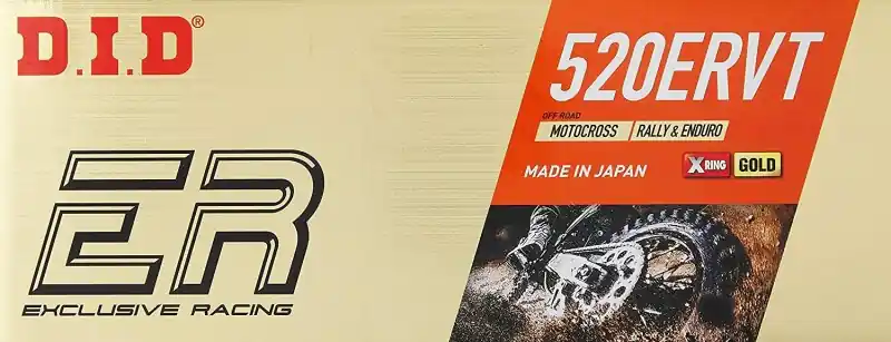 DID ŁAŃCUCH NAPĘDOWY 520ERVT-112 (112 OGNIW) X-RING (ZŁOTY) (OTWARTY + ZAPINKA) Najlepsza cena