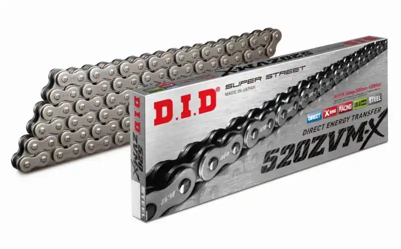 DID ŁAŃCUCH NAPĘDOWY 520ZVMX-120 (120 OGNIW) X-RING (OTWARTY + ZAKUWKA) Nie przegap
