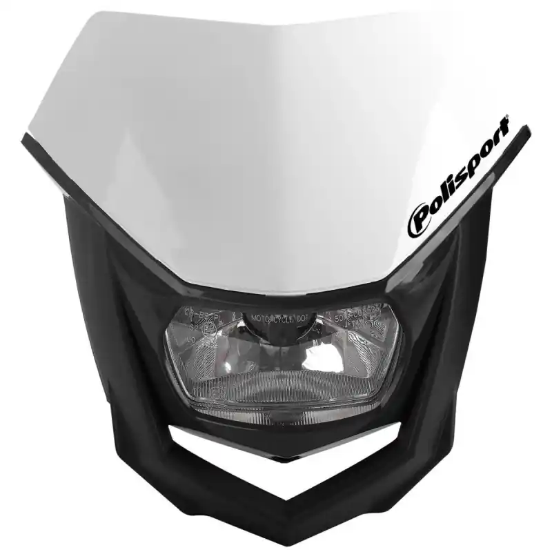 Zniżka POLISPORT PROMOCJA LAMPA PRZEDNIA MODEL HALO (ŻARÓWKA HALOGENOWA) KOLOR BIAŁY/CZARNY