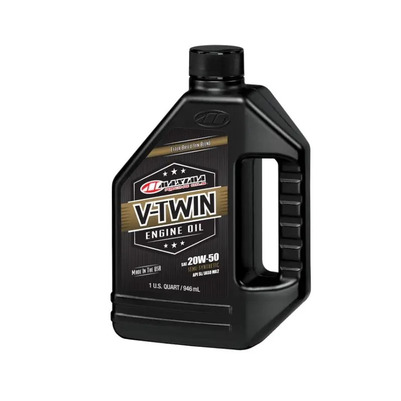 Okazja MAXIMA RACING OILS OLEJ SILNIKOWY PÓŁSYNTETYCZNY V-TWIN SYNTHETIC BLEND 20W50 1 LITR (12) (AKC)