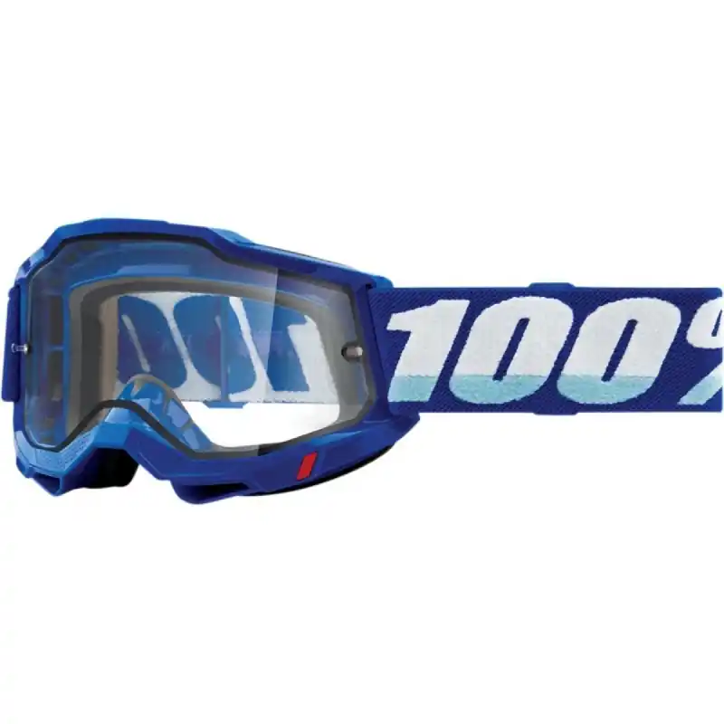 100 PROCENT GOGLE ACCURI 2 ENDURO MOTO BLUE - DUAL CLEAR LENS - KOLOR NIEBIESKI /BIAŁY SZYBKA PODWÓJNA PRZEŹROCZYSTA STARY KOD 50221-501-02 Wysoka jakość