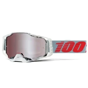 100 PROCENT GOGLE ARMEGA X-RAY - MIRROR SILVER LENS - KOLOR SZARY/PRZEŹROCZYSTY SZYBKA SREBRNE LUSTRO Premium