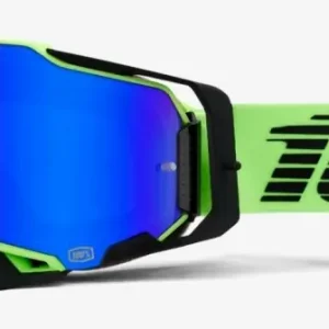 100 PROCENT GOGLE ARMEGA URUMA - MIRROR BLUE LENS - KOLOR ZIELONY/CZARNY SZYBKA NIEBIESKIE LUSTRO Super okazja