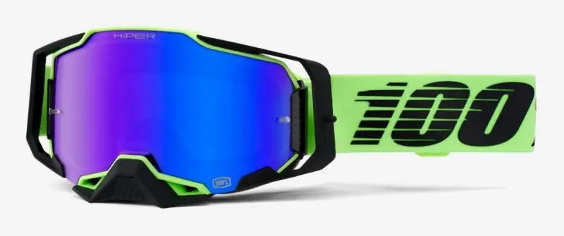 100 PROCENT GOGLE ARMEGA URUMA - MIRROR BLUE LENS - KOLOR ZIELONY/CZARNY SZYBKA NIEBIESKIE LUSTRO Super okazja