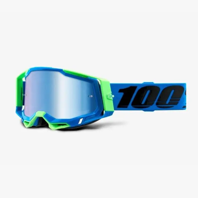 100 PROCENT WYPRZEDAŻ GOGLE RACECRAFT 2 FREMONT - MIRROR BLUE LENS - KOLOR NIEBIESKI/ZIELONY SZYBKA NIEBIESKIE LUSTRO Nowość