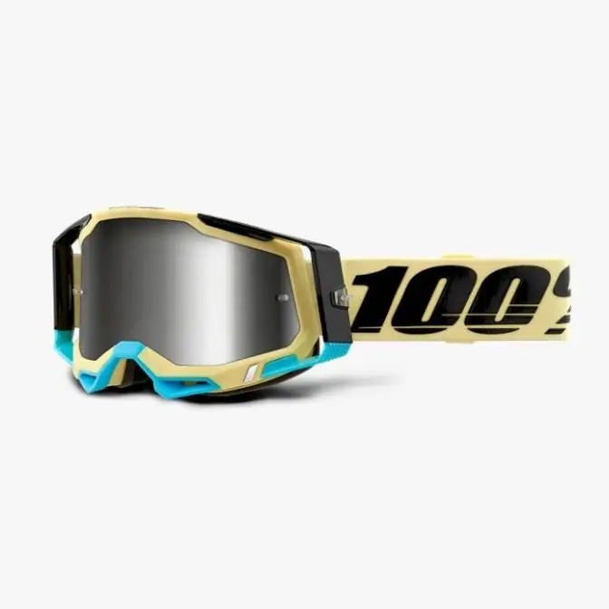 100 PROCENT WYPRZEDAŻ GOGLE RACECRAFT 2 AIRBLAST - MIRROR SILVER LENS - KOLOR BRĄZOWY/CZARNY SZYBKA SREBRNE LUSTRO Zniżka