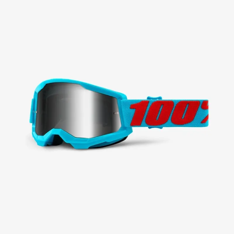 100 PROCENT GOGLE STRATA 2 SUMMIT - MIRROR SILVER LENS - KOLOR JASNY NIEBIESKI/CZERWONY SZYBKA SREBRNE LUSTRO STARY KOD 50421-252-08 Oferta limitowana