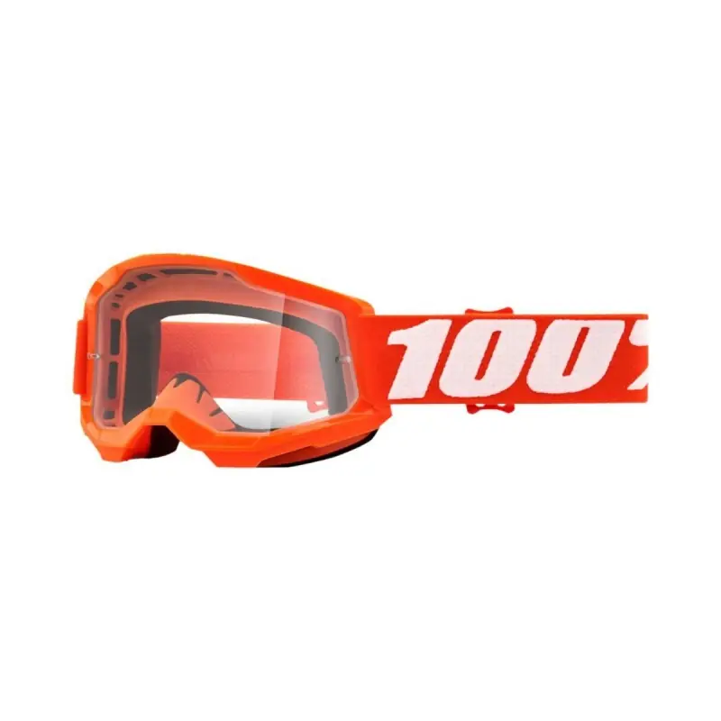 100 PROCENT GOGLE STRATA 2 YOUTH JUNIOR ORANGE - CLEAR LENS - KOLOR POMARAŃCZOWY SZYBKA PRZEŹROCZYSTA STARY KOD 50521-101-05 Obniżka ceny