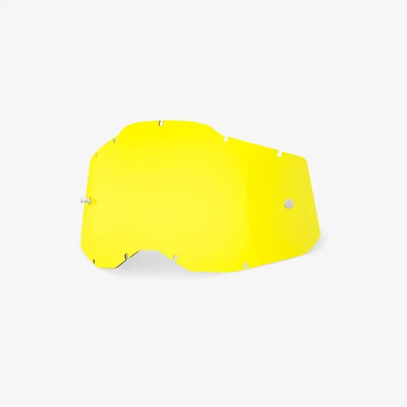 100 PROCENT RC2/AC2/ST2 REPLACEMENT LENS - YELLOW, SZYBA/SZYBKA DO GOGLI POJEDYNCZA RACECRAFT 2/ ACCURI 2/ STRATA 2 KOLOR ŻÓŁTY STARY KOD 51008-108-01 Okazja