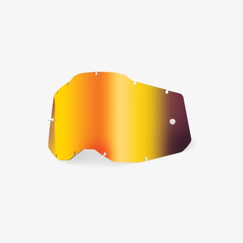 100 PROCENT RC2/AC2/ST2 REPLACEMENT LENS - MIRROR RED, SZYBA/SZYBKA DO GOGLI POJEDYNCZA RACECRAFT 2/ ACCURI 2/ STRATA 2 KOLOR CZERWONE LUSTRO STARY KOD 51008-251-01 Tani