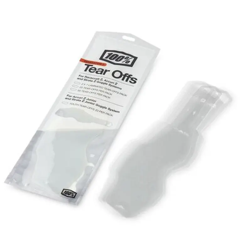100 PROCENT AC2/ST2 YOUTH STANDARD TEAR-OFFS 20PK , ZRYWKI DO GOGLI ACCURI 2/ STRATA 2 YOUTH (DZIECIĘCE) 20 SZTUK STARY KOD 51019-101-20 Tylko dziś