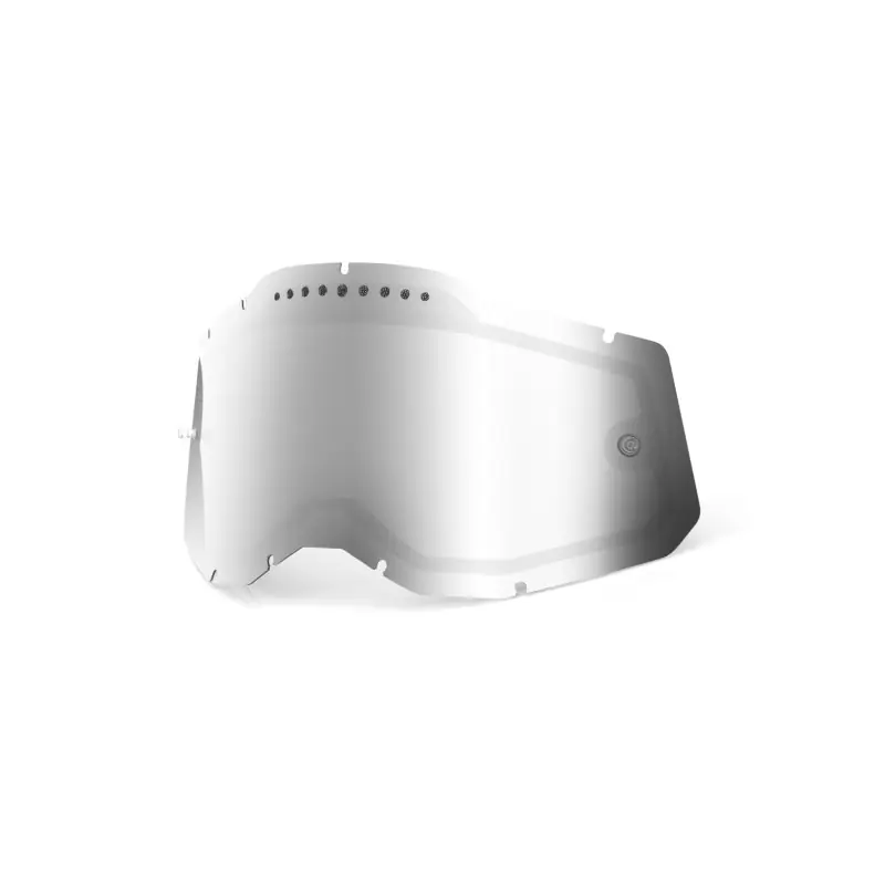 100 PROCENT RC2/AC2/ST2 REPLACEMENT LENS - VENTED DUAL PANE MIRROR SILVER, SZYBA/SZYBKA/SZYBKA DO GOGLI RACECRAFT 2/ACCURI 2/STRATA2 PODWÓJNA WENTYLOWANA KOLOR SREBRNE LUSTRO Szybka wysyłka