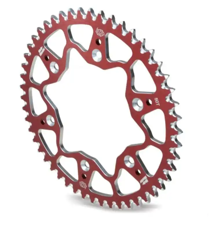 MOTO-MASTER ZĘBATKA TYLNA ALUMINIOWA T7075 (ERGAL) 899 52 (89952) KOLOR CZERWONY KTM/HUSQVARNA/HUSABERG/GASGAS (JTA897.52) (ŁAŃC. 520) Bezpieczna płatność
