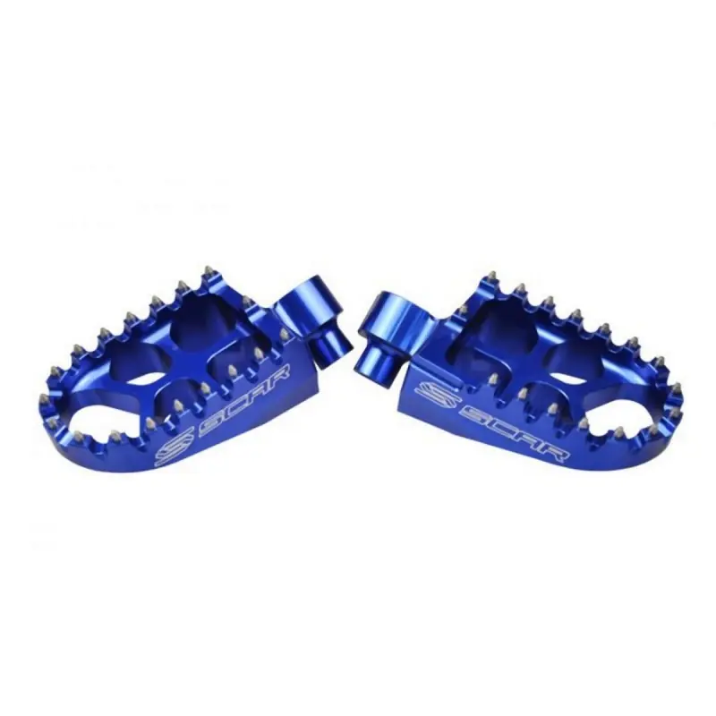 SCAR RACING PODNÓŻKI PEGI ALUMINIOWE KAWASAKI KXF ‘06-‘17, KXF 450 ‘07-‘17, CRF 250 ‘02-‘17 KOLOR NIEBIESKI Do wyczerpania zapasów