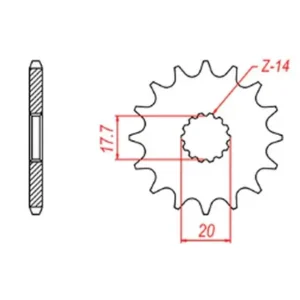 MTX PARTS ZĘBATKA PRZEDNIA 440 13 YAMAHA YZ 125 ‘87-‘04 (JTF564.13) (ŁAŃC. 520) Bezpieczne zakupy