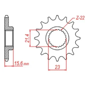 Nowość MTX PARTS ZĘBATKA PRZEDNIA 441 15 YAMAHA XT 600 ‘89-‘98, XTZ 660 ‘91-‘98 (JTF577.15) (ŁAŃC. 520)