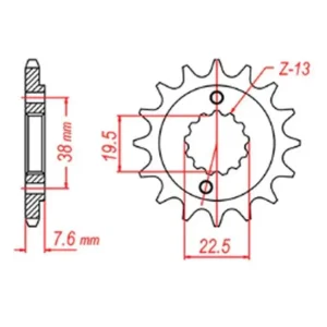 Ekspresowa dostawa MTX PARTS ZĘBATKA PRZEDNIA 2116 14 SUZUKI LTR 450 ‘06-‘12, LTZ 400 ‘03-‘13, RMX 450 ‘10-‘13 (JTF1401.14) (ŁAŃC. 520)