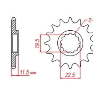 MTX PARTS ZĘBATKA PRZEDNIA 4101 14 SUZUKI DRZ 125 ‘03-‘13 (JTF409.14) (ŁAŃC. 428) Bezpieczna płatność